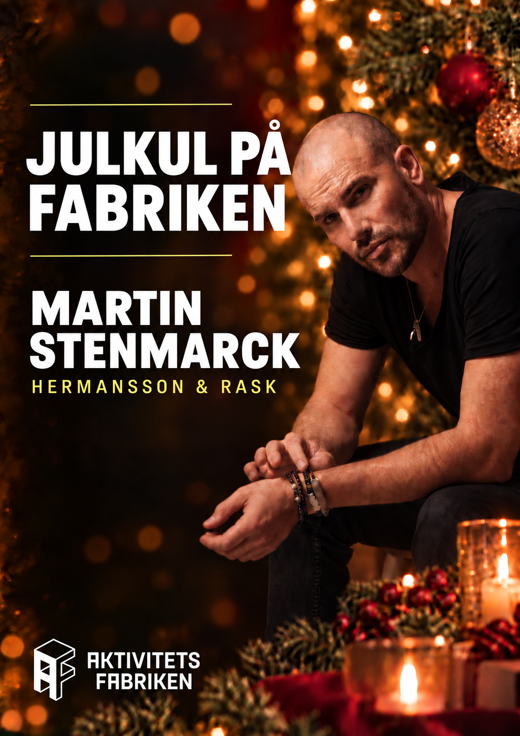 Affisch för Julkul på Fabriken 11 och 12 december