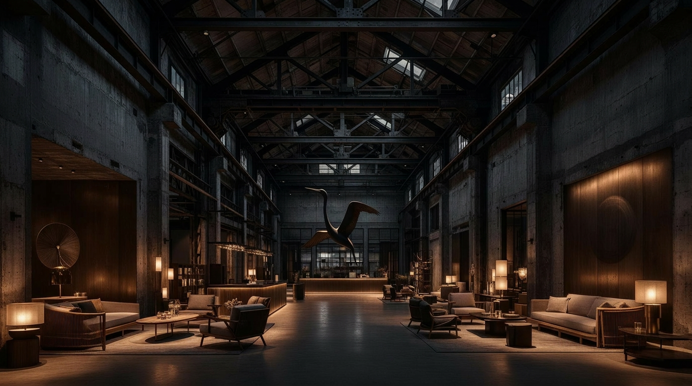 The Crane Hotel - Industrial luxury interior