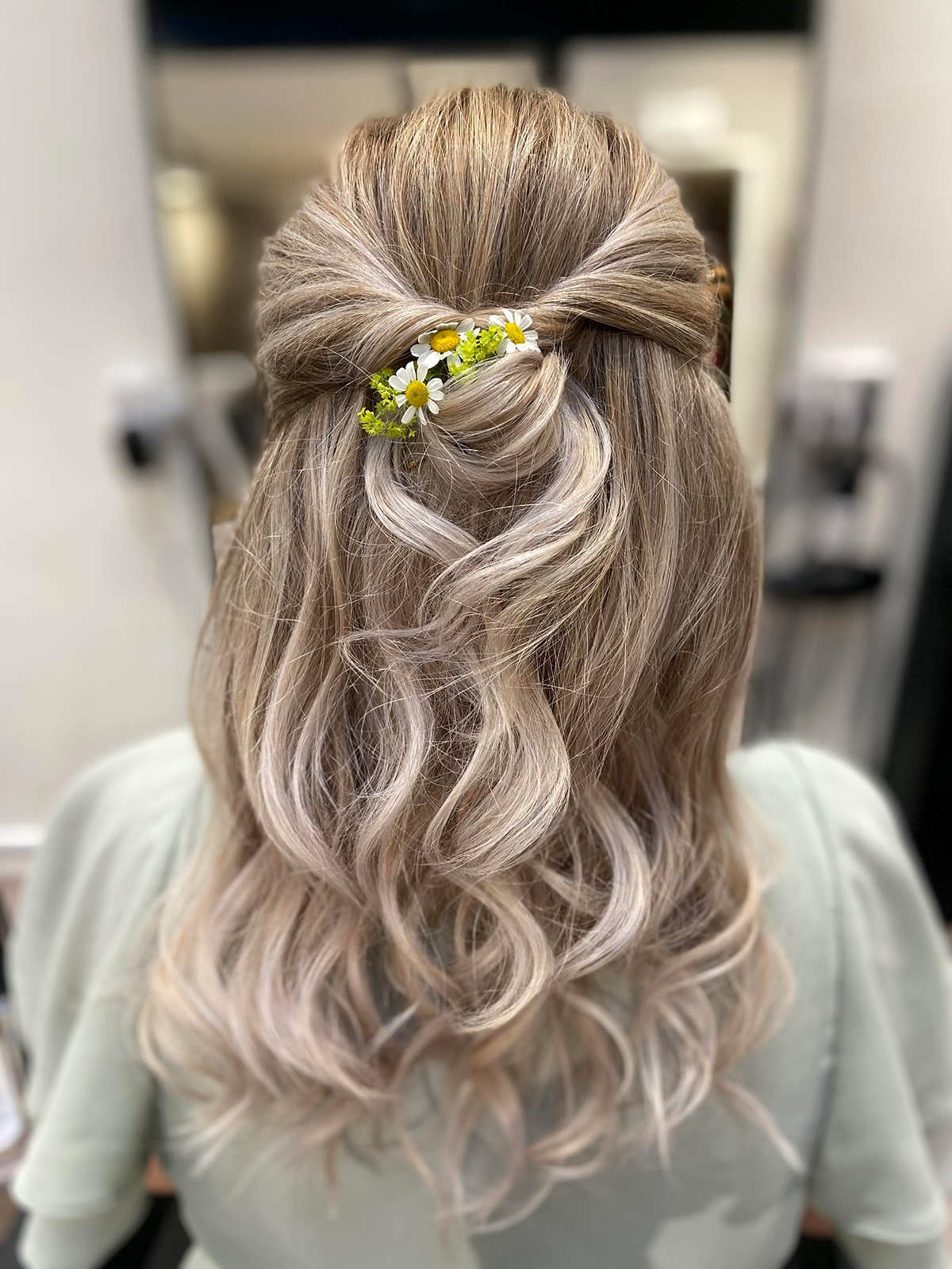 Vacker uppsättning med blommor