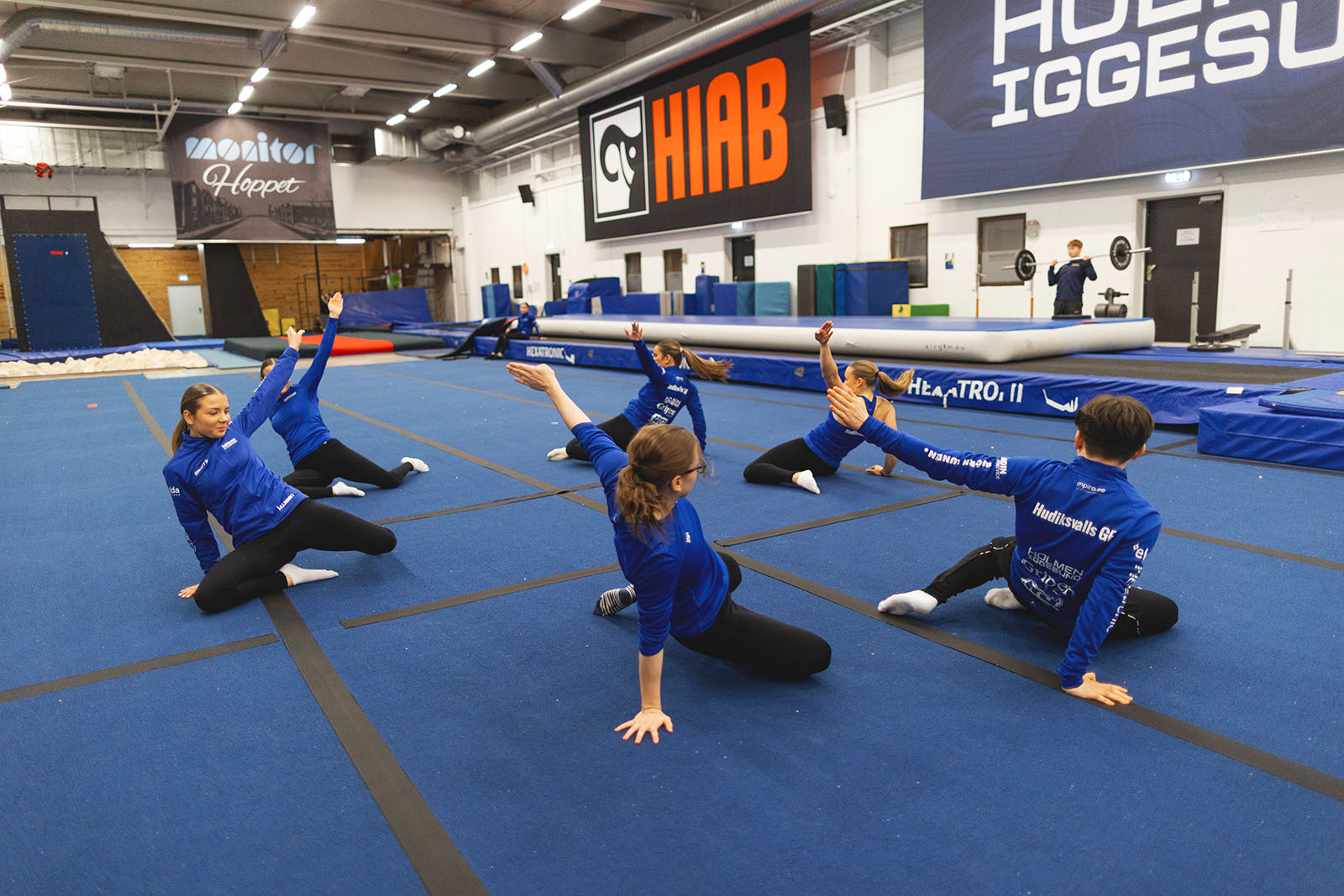 Spagat-träning i grupp