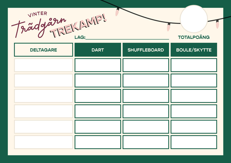 3-kamp på Vinterträdgårn